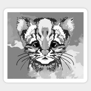 Black and white cat Sticker